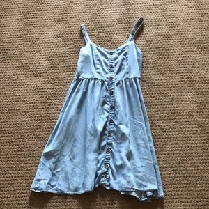Size S Denim Dress With Button Front